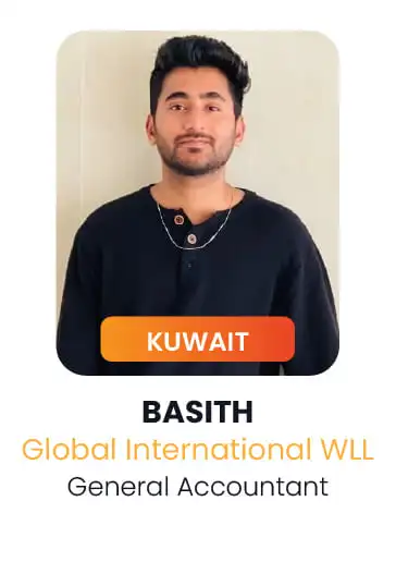 Basith Placed at Kuwait after CMA USA course at Ledgergate