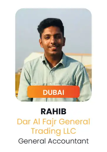 Rahib placed at Dubai after CMA USA course