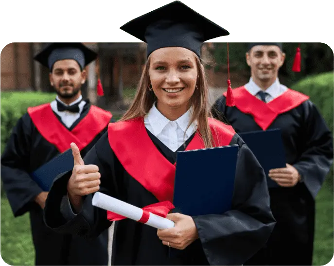 graduates posing for cma usa course details in India