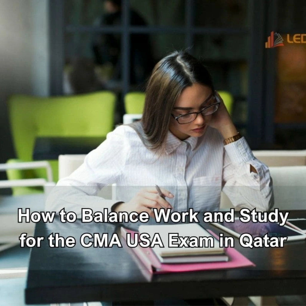 A woman balancing work and study CMA USA in Qatar